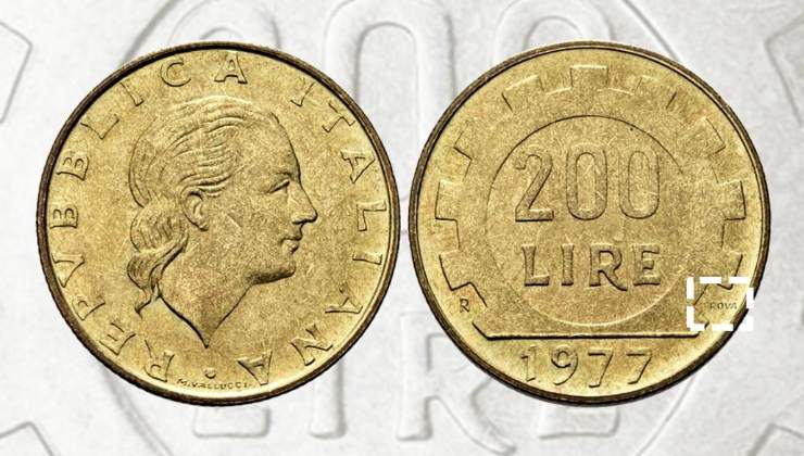 200 lire con la scritta prova