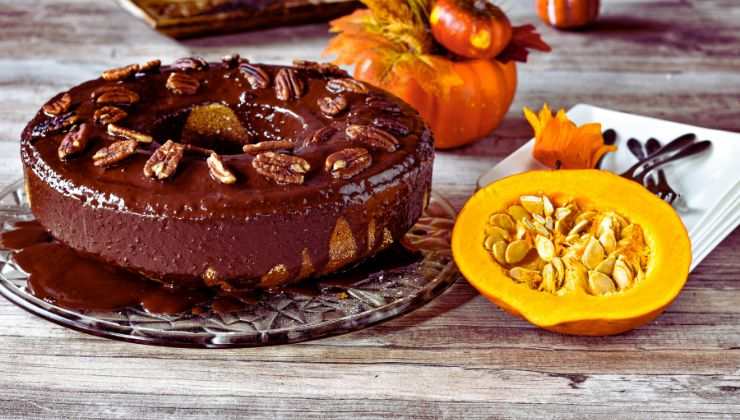 Torta zucca e cioccolato, la faccio senza burro