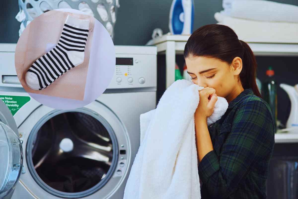 bucato profumato con il trucco del calzino