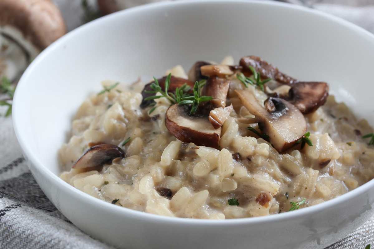 ricetta veloce risotto funghi e salsiccia