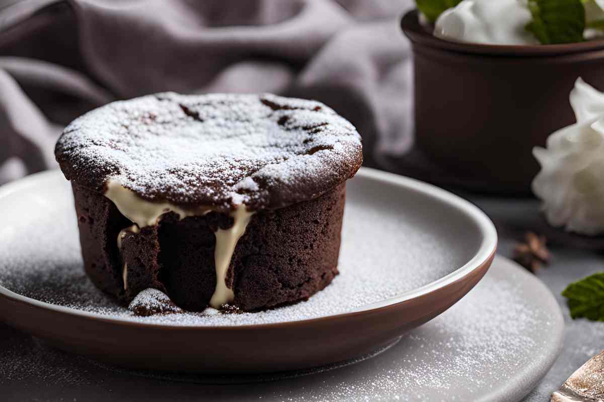 tortino cioccolato cuore bianco pronto in pochi minuti